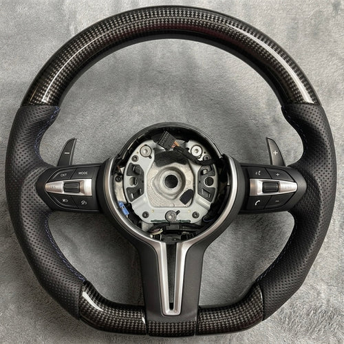 BMW M Performance ergonomisches Multifunktionslenkrad aus Carbon und perforiertem Leder (1er-4er) Reihe